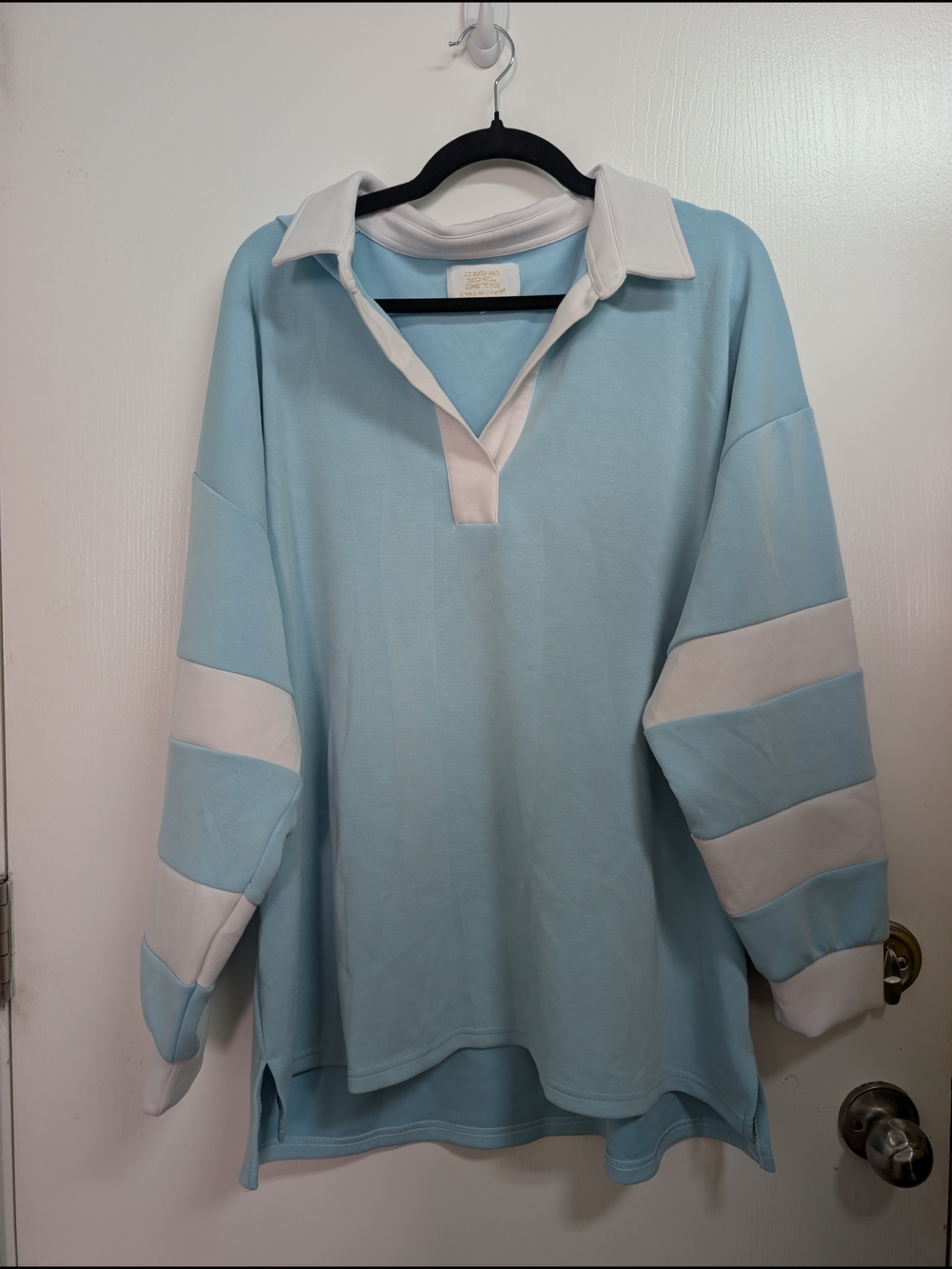 Simply Southern Sky Blue And Pink Pullovers with White Trim